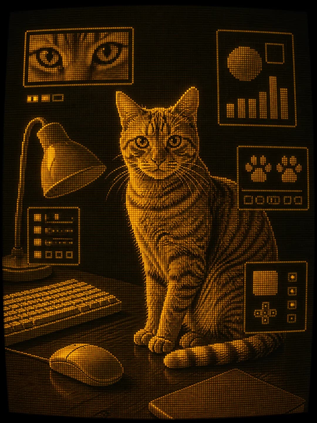 Trasforma una foto di un animale in arte da terminale ambra