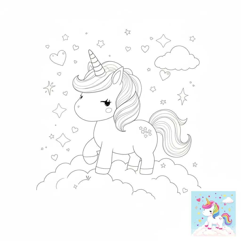 Coloring Page Generator result created with Nano Banana Pro