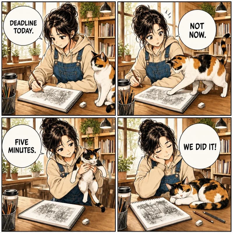 Eine ganze Mangaseite kolorieren, ohne die Lineart zu verlieren